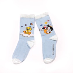 Warner Bros детски класични чорапи Tweety Blue