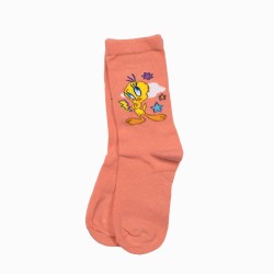 Warner Bros женски класични чорапи Tweety Pink