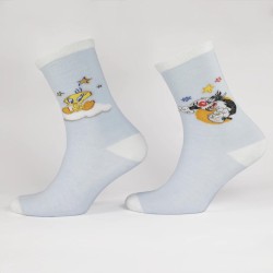 Warner Bros мешани класични чорапи Tweety Blue