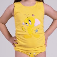 Warner Bros детска маица Tweety Yellow