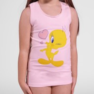 Warner Bros детска маица Tweety Pink