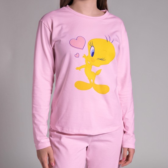 Warner Bros женски сет пижами Tweety Pink