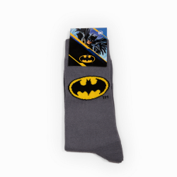 Warner Bros машки класични чорапи Batman Grey